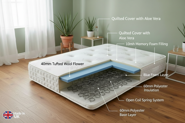 Aloe Vera Orthopaedic Tufted Mattress – Firm & Supportive Sleep