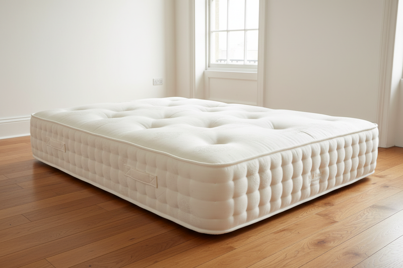 Mattress only on wood floor - no bed