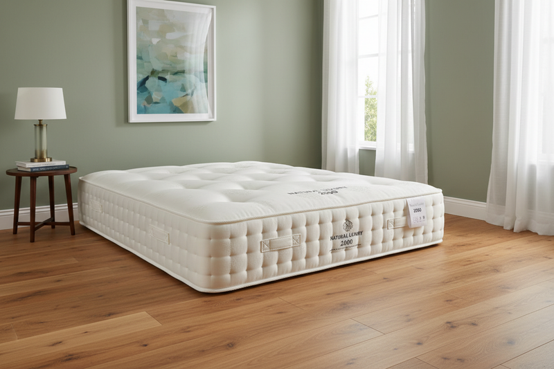 Natural Luxury 2000 mattress only on wood floor
