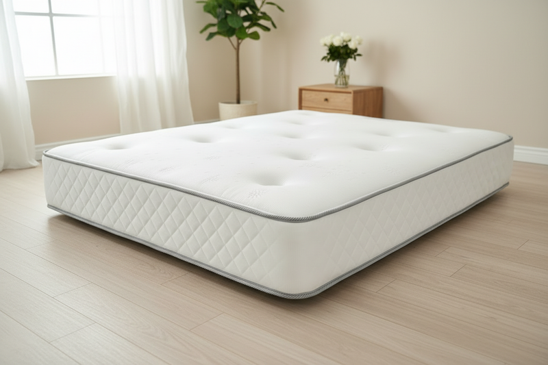 Premium mattress in bedroom without handles