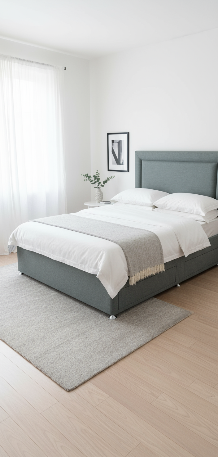 Scandinavian Style Daveney Divan - Front Angle