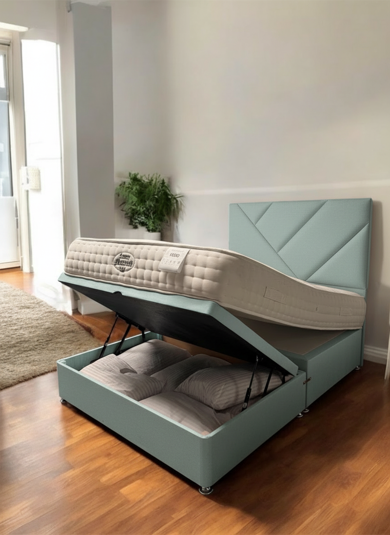 Storage bed in Duck Egg