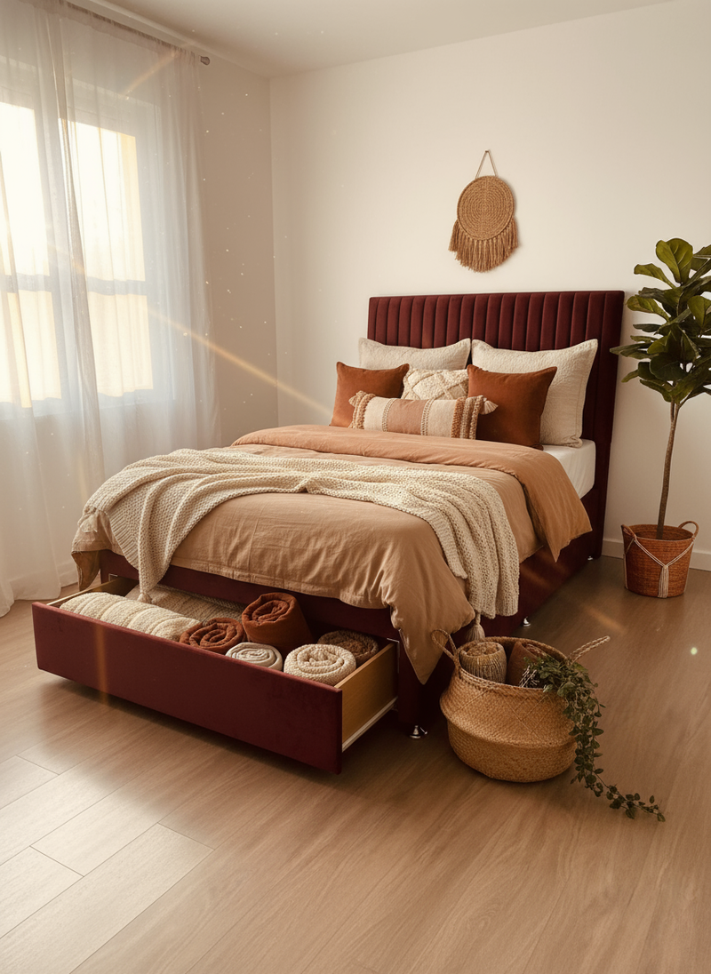 Warm Bohemian Madrid Jumbo Drawer Bed