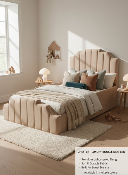 Chester Premium Kids Bed - Luxury Upholstered Children's Bed Frame
